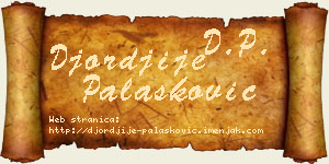 Đorđije Palasković vizit kartica